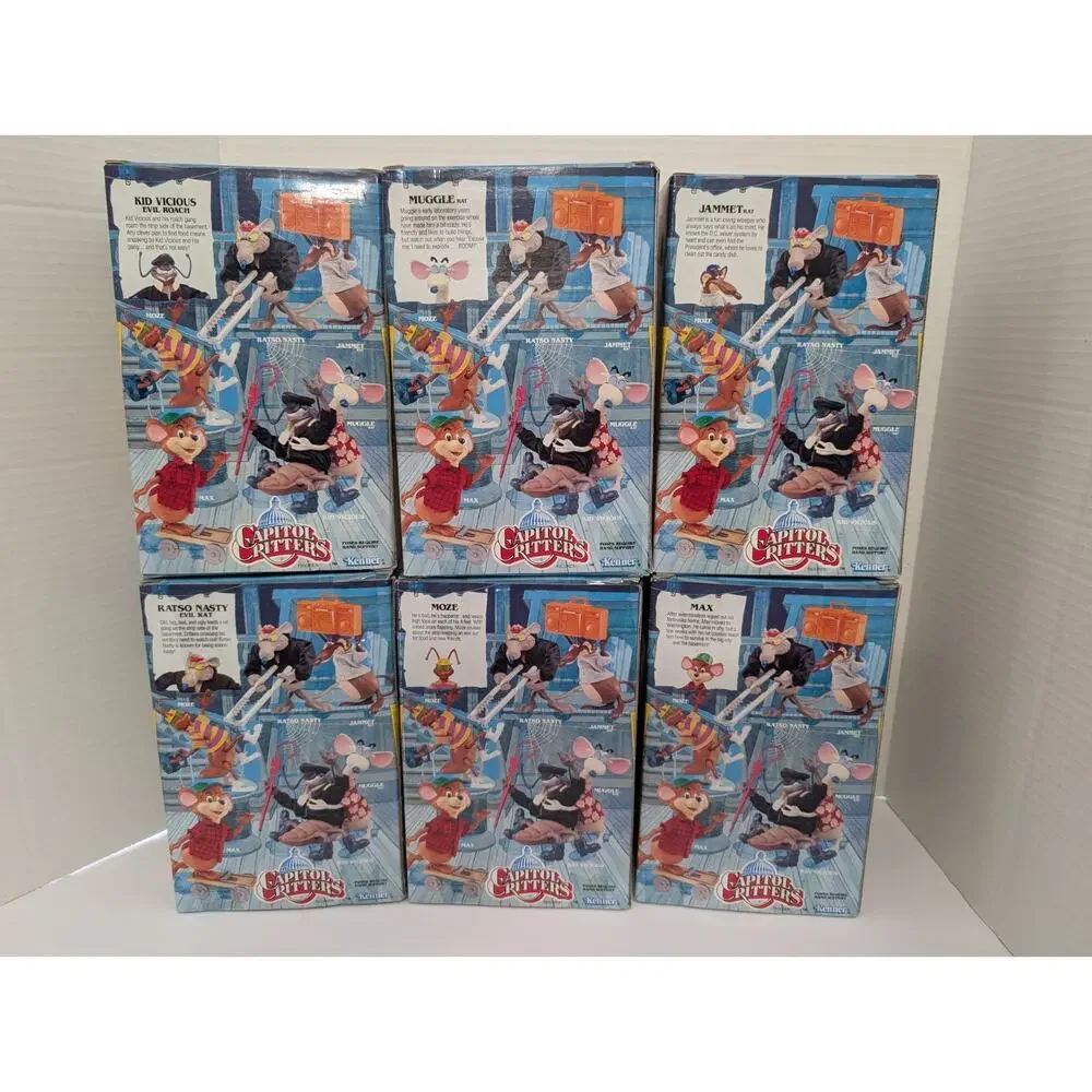 1992 Kenner Capitol Critters Action Figures Complete Set 6 Max Jammet Moze New